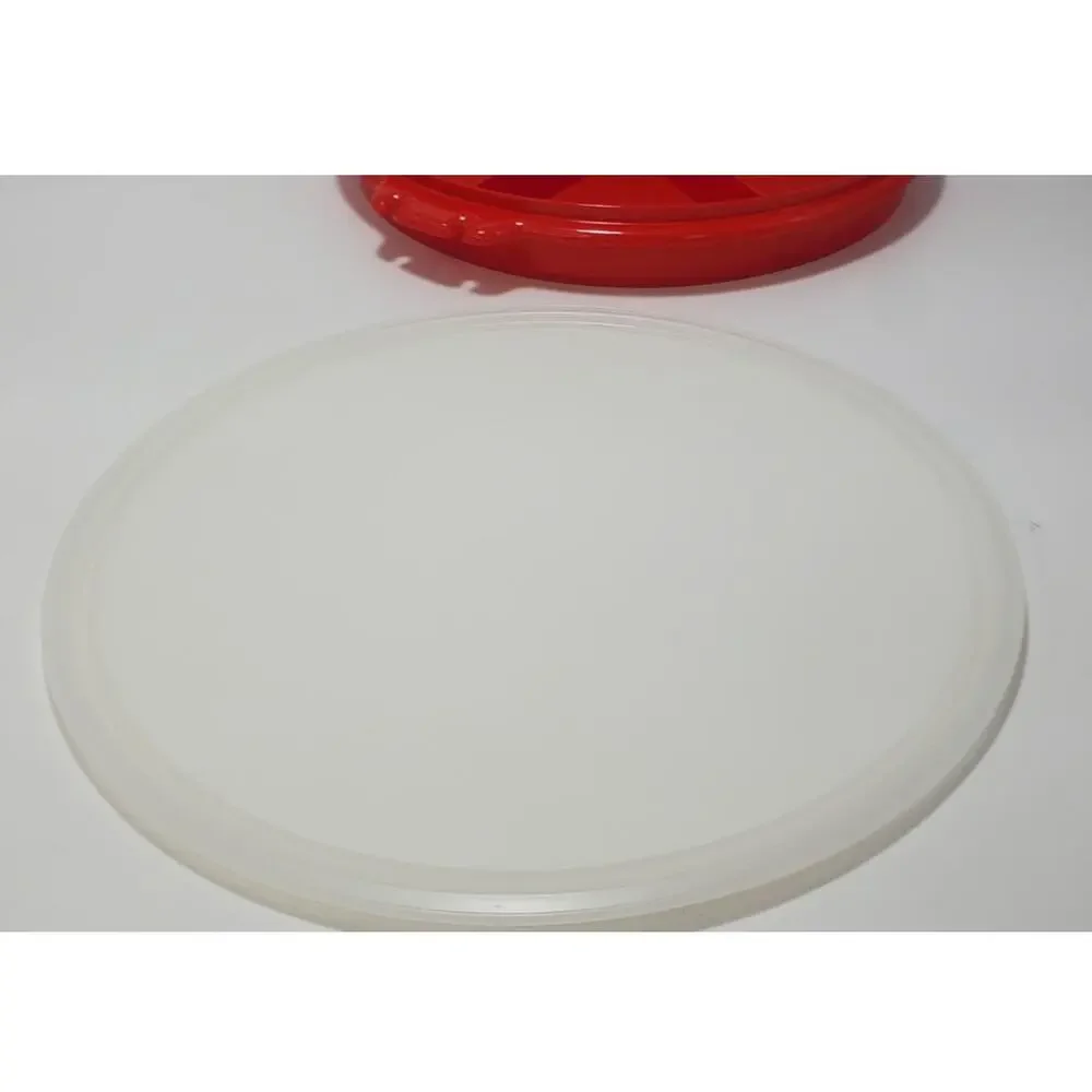 VINTAGE Tupperware 12" Round 405 Pie Veggie Carrier Snack Keeper & 224 Lid - Picture 4 of 6